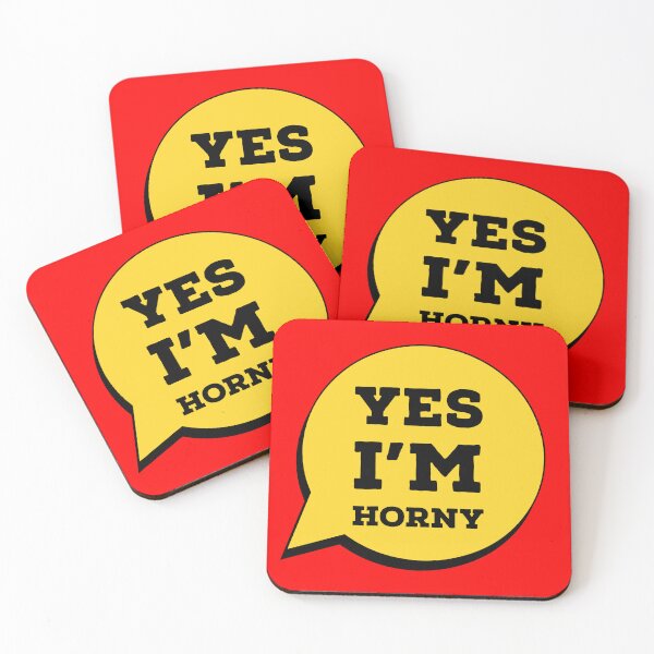 Item preview, Yes I’m Horny – Cheeky Flirty Adult Humour Typography Design designed and sold by stevenwoodcock.
