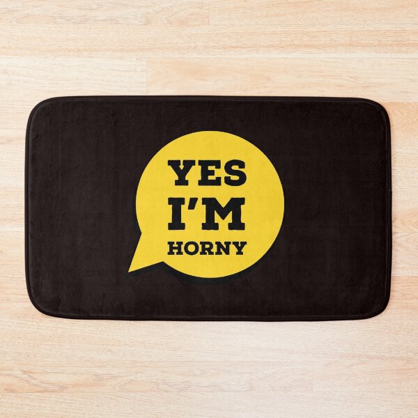 Item preview, Yes I’m Horny – Cheeky Flirty Adult Humour Typography Design designed and sold by stevenwoodcock.