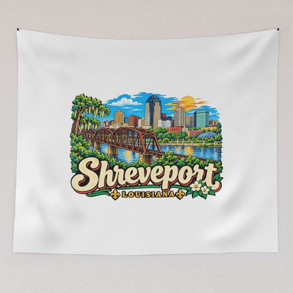 Item preview, Hand Drawn Shreveport Louisiana Travel Souvenir Landmark Gift designed and sold by MichaeIRellov.