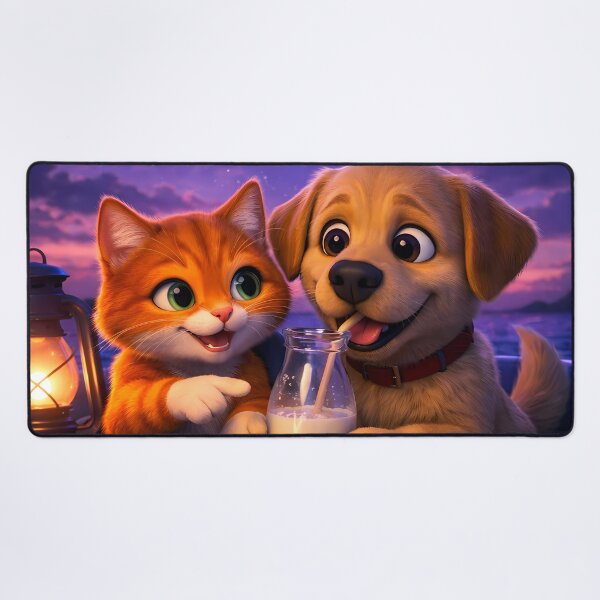 Item preview, Richie & Mika: Cozy Sunset Milk Moment designed and sold by DreamBig-Shop.