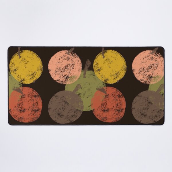 Item preview, Vintage Apple Seamless Pattern with Hand-Drawn Textured Fruit on Dark Brown Background designed and sold by TaniaArtDesign.