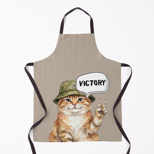 Item preview, Victory Cat in Bucket Hat - Cute Watercolor Tabby Peace Sign designed and sold by EVESTUDIOART.