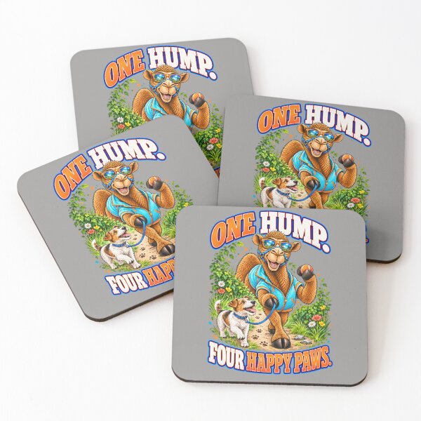 Item preview, One Hump. Four Happy Paws – Funny Lifestyle and Pets T-Shirt – Funny Camel T-Shirt Animal Graphic Camel T-Shirt designed and sold by Camel & Quirk.