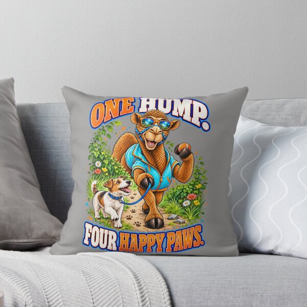 Item preview, One Hump. Four Happy Paws – Funny Lifestyle and Pets T-Shirt – Funny Camel T-Shirt Animal Graphic Camel T-Shirt designed and sold by Camel & Quirk.