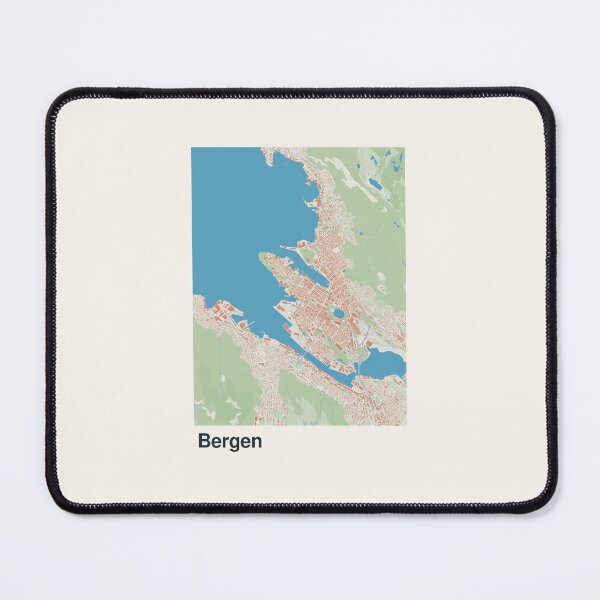 Item preview, Bergen Minimalistic Map Art designed and sold by MapsNerd.