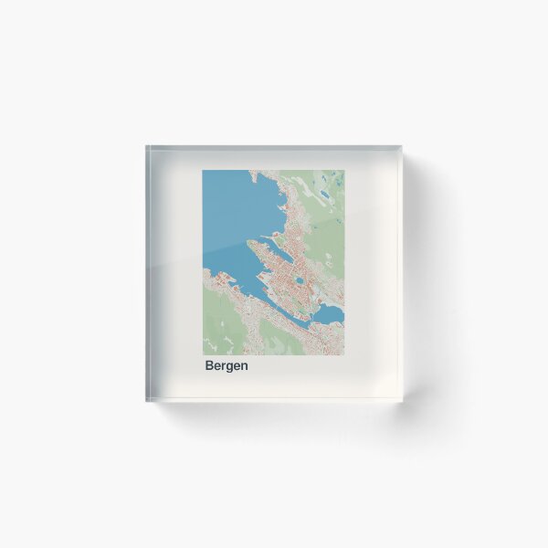 Item preview, Bergen Minimalistic Map Art designed and sold by MapsNerd.