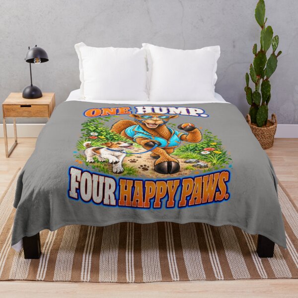 Item preview, One Hump. Four Happy Paws – Funny Lifestyle and Pets T-Shirt – Funny Camel T-Shirt Animal Graphic Camel T-Shirt designed and sold by Camel & Quirk.