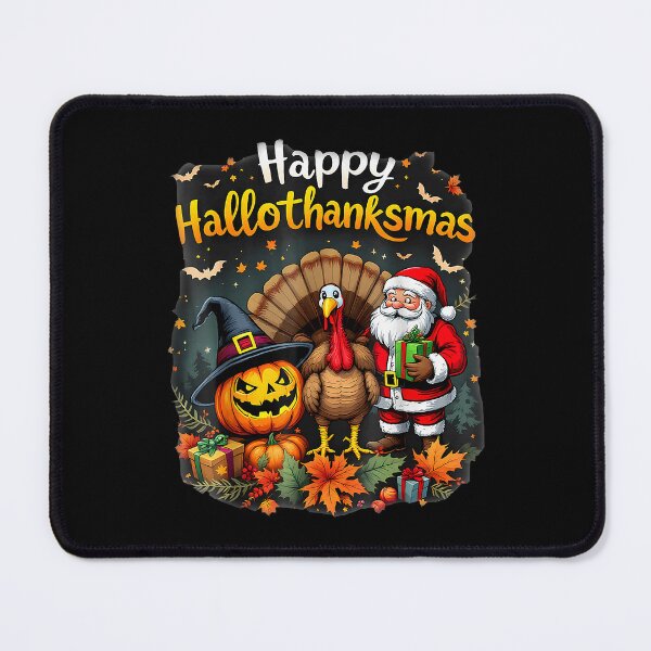 Item preview, Happy Hallothanksmas Holiday Turkey Santa Celebration designed and sold by OddPopARt.