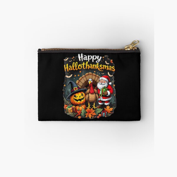 Item preview, Happy Hallothanksmas Holiday Turkey Santa Celebration designed and sold by OddPopARt.