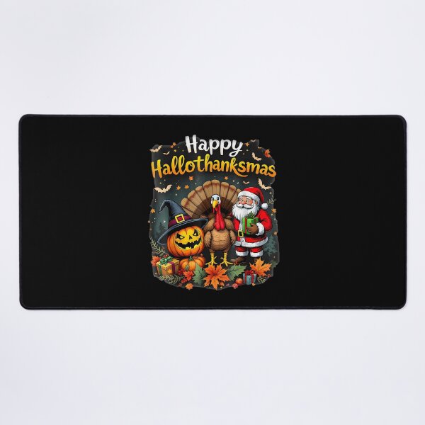 Item preview, Happy Hallothanksmas Holiday Turkey Santa Celebration designed and sold by OddPopARt.