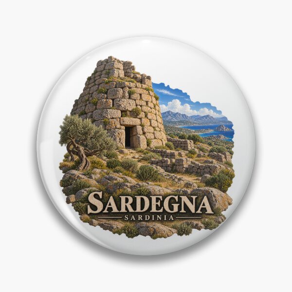 Item preview, Sardinia Nuraghe Sardegna Bronze Age Heritage Art designed and sold by Larkfound Studio.