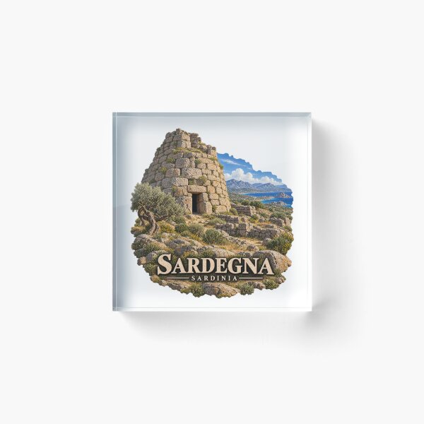 Item preview, Sardinia Nuraghe Sardegna Bronze Age Heritage Art designed and sold by Larkfound Studio.