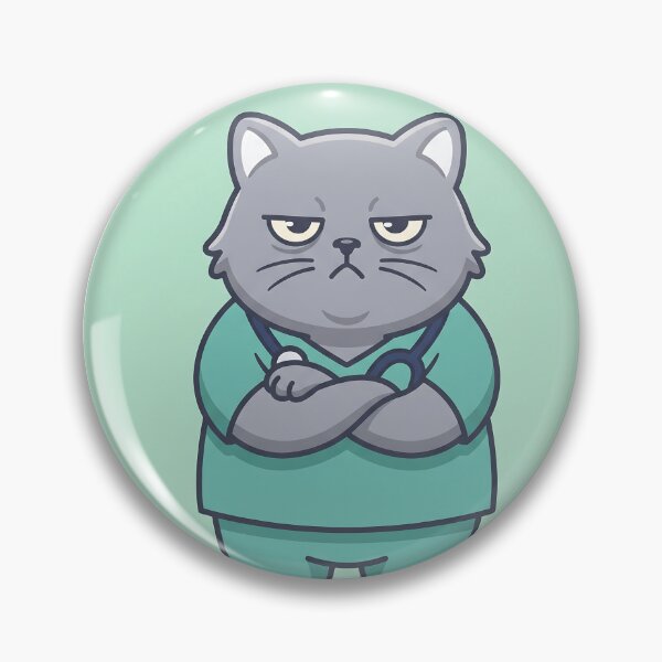 Item preview, Grumpy Chubby Cat Nurse Scrubs Funny Nurse Appreciation Gift designed and sold by mindshocker.
