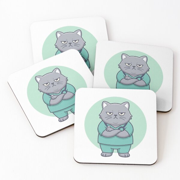 Item preview, Grumpy Chubby Cat Nurse Scrubs Funny Nurse Appreciation Gift designed and sold by mindshocker.