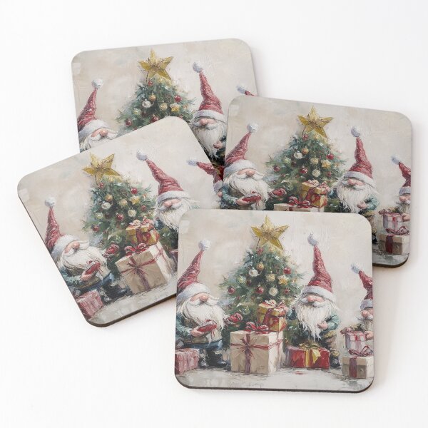 Item preview, Christmas Gnomes Tree and Presents Painting designed and sold by NatureSight.