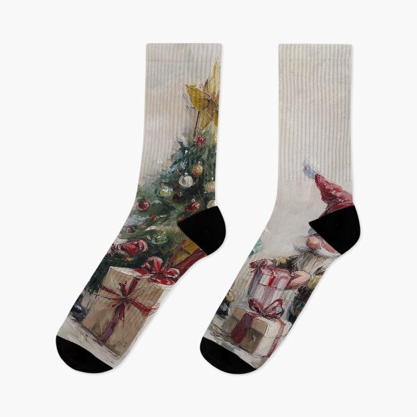 Item preview, Christmas Gnomes Tree and Presents Painting designed and sold by NatureSight.