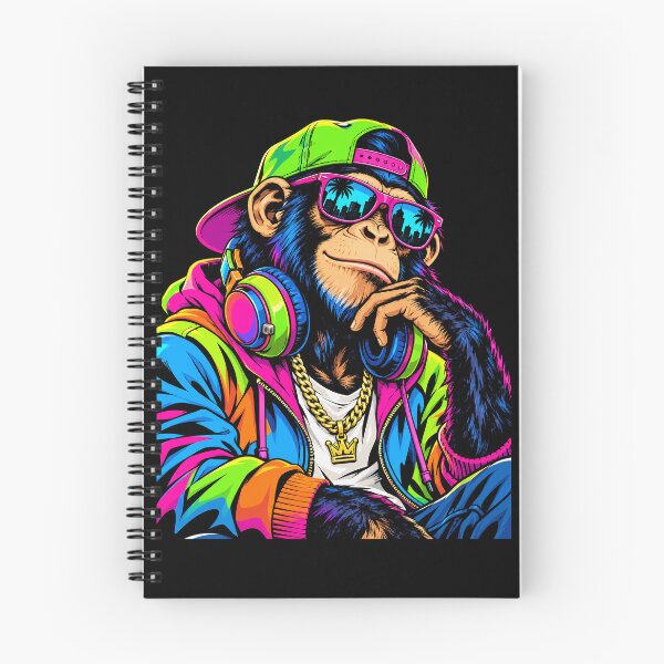 Item preview, Neon Hip Hop Monkey DJ Streetwear Retro Urban Music designed and sold by ArcaneArtistry.