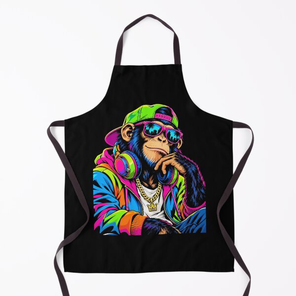 Item preview, Neon Hip Hop Monkey DJ Streetwear Retro Urban Music designed and sold by ArcaneArtistry.