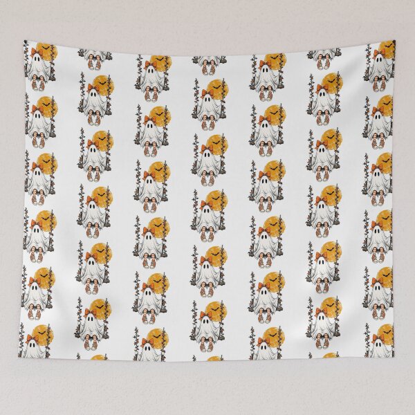 Item preview, Cute Ghost Swinging Under Moon Halloween Spooky Design designed and sold by Wilcox PhotoArt.