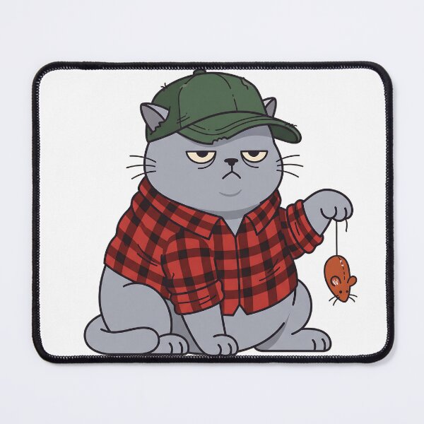 Item preview, Grumpy Chubby Cat Dad Flannel Funny Father's Day Gift designed and sold by mindshocker.