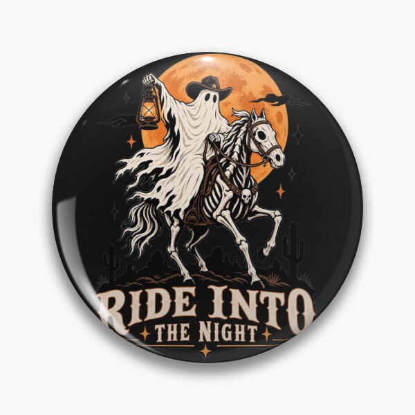 Item preview, Ghost Cowboy Riding Skeleton Horse – Ride Into the Night | Spooky Western Halloween designed and sold by Sanika arts .