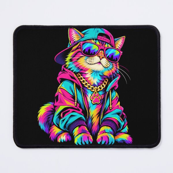Item preview, Colorful Hip Hop Cat with Sunglasses and Snapback designed and sold by ArcaneArtistry.