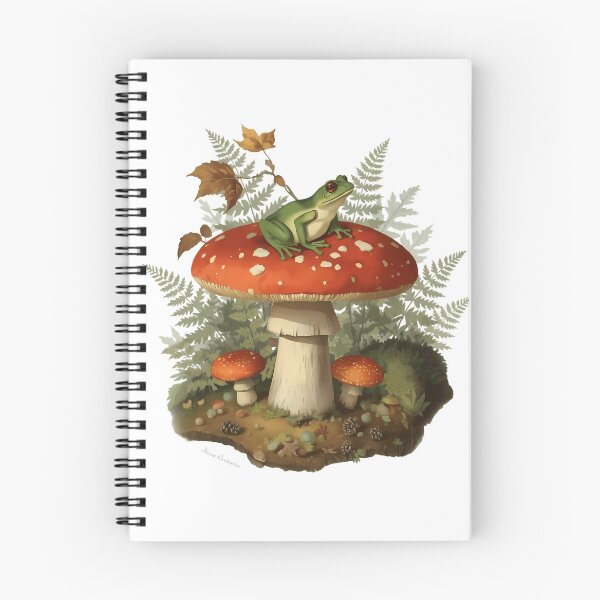 Item preview, dark cottagecore, amanita, champignon, cottagecore, botanique, goblincore, grenouille forêt, woodland, vintage, nature, forestcore, amphibien, sticker, automne designed and sold by Youram.