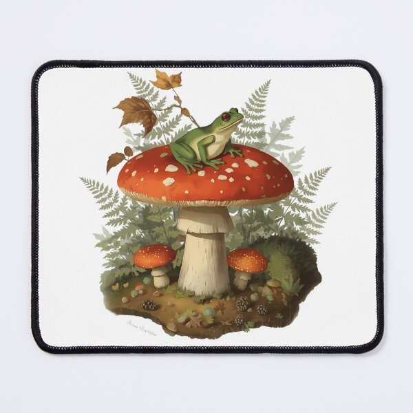Item preview, dark cottagecore, amanita, champignon, cottagecore, botanique, goblincore, grenouille forêt, woodland, vintage, nature, forestcore, amphibien, sticker, automne designed and sold by Youram.
