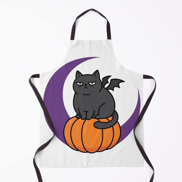Item preview, Grumpy Chubby Black Cat Halloween Pumpkin Moon Spooky designed and sold by mindshocker.