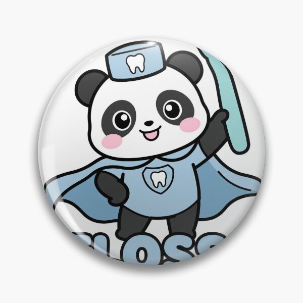 Item preview, Chewy Mandarin Panda Dentist Superhero Floss Like A Boss Sticker designed and sold by xiaoxiaochibi.