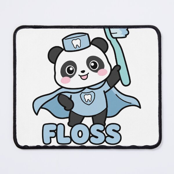 Item preview, Chewy Mandarin Panda Dentist Superhero Floss Like A Boss Sticker designed and sold by xiaoxiaochibi.