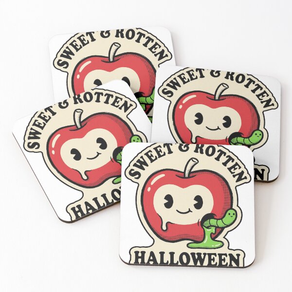 Item preview, Sweet and Rotten Kawaii Apple Halloween Graphic Tee Design designed and sold by KIDEnia.