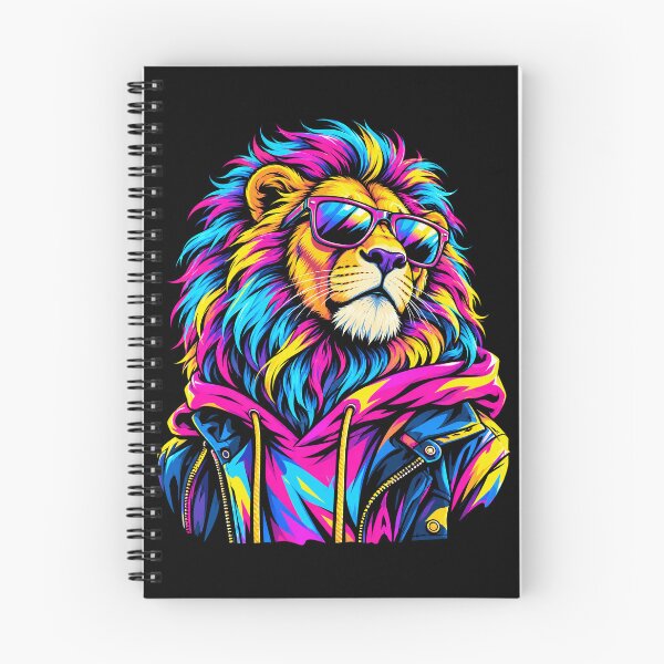 Item preview, Neon Lion with Sunglasses Pop Art Streetwear designed and sold by ArcaneArtistry.