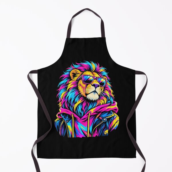 Item preview, Neon Lion with Sunglasses Pop Art Streetwear designed and sold by ArcaneArtistry.