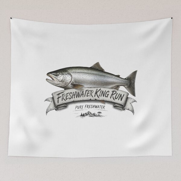 Item preview, Vintage Freshwater King Run Chinook Salmon Graphic designed and sold by NobleCast .