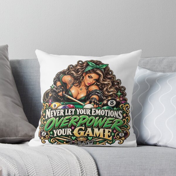 Item preview, Never let your emotions overpower your game | Women Pool Players  designed and sold by Crazyhuskychick.
