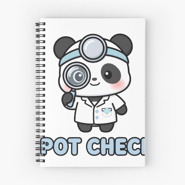 Item preview, Chewy Mandarin Panda Dermatologist Magnifying Glass Spot Check Sticker designed and sold by xiaoxiaochibi.