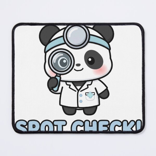 Item preview, Chewy Mandarin Panda Dermatologist Magnifying Glass Spot Check Sticker designed and sold by xiaoxiaochibi.
