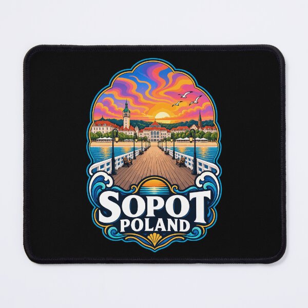 Item preview, Sopot Trojmiasto Poland Trippy Art Travel designed and sold by TomFrontierArt.