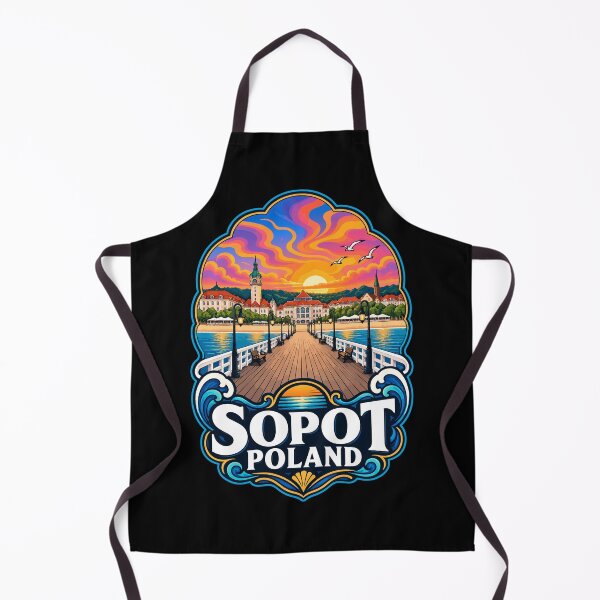 Item preview, Sopot Trojmiasto Poland Trippy Art Travel designed and sold by TomFrontierArt.