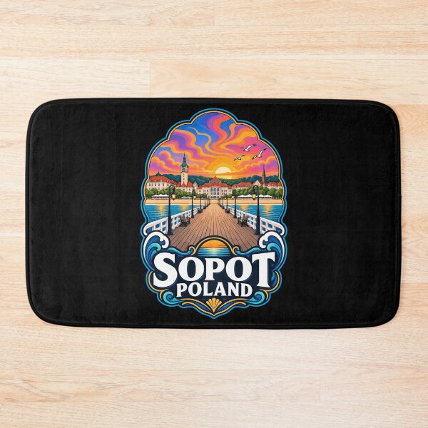 Item preview, Sopot Trojmiasto Poland Trippy Art Travel designed and sold by TomFrontierArt.