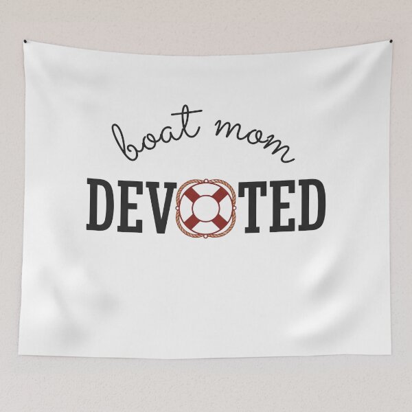 Item preview, Nautical Mom Life Ring Maritime Boating Graphic Design designed and sold by Everyday Vibe Studio.