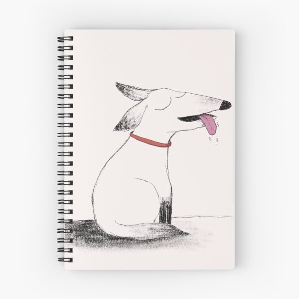 Item preview, Happy Dog With Red Collar Cute Quirky Animal Illustration Minimalist Art Print designed and sold by Borgyart.