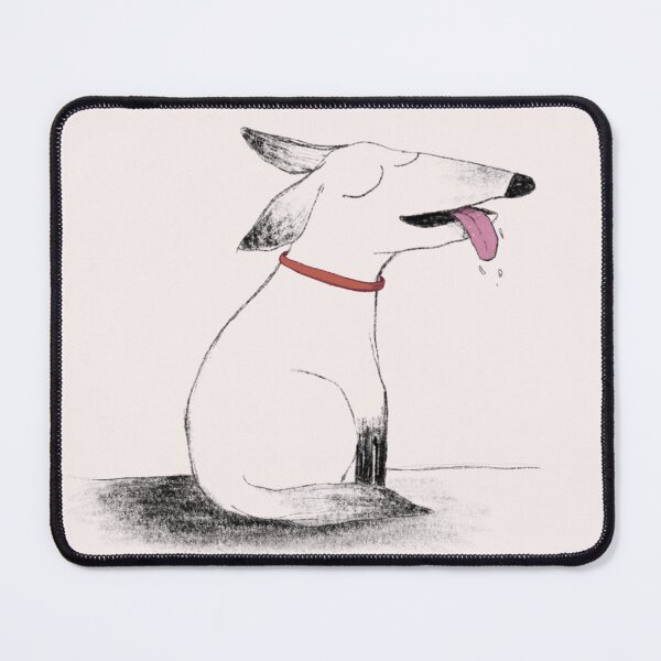Item preview, Happy Dog With Red Collar Cute Quirky Animal Illustration Minimalist Art Print designed and sold by Borgyart.