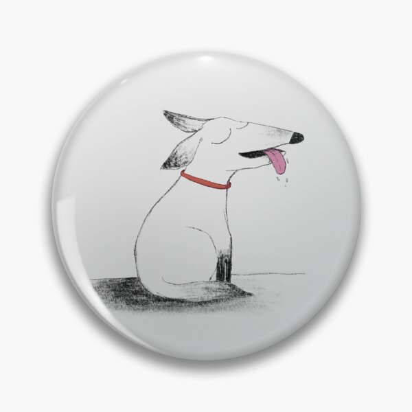 Item preview, Happy Dog With Red Collar Cute Quirky Animal Illustration Minimalist Art Print designed and sold by Borgyart.