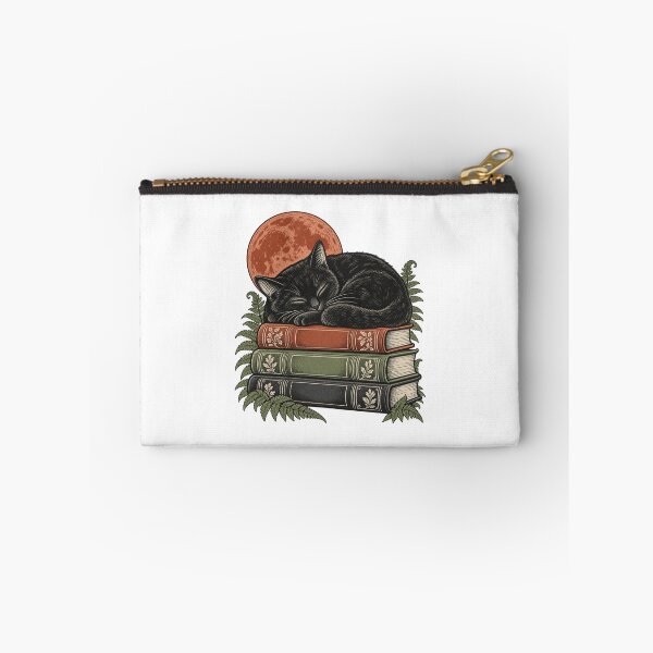 Item preview, Sleeping Black Cat on Books - Cozy Reader Art designed and sold by cybersilverhand.