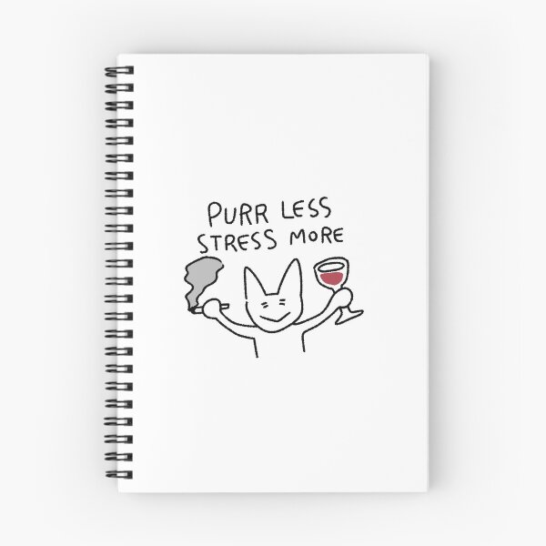 Item preview, Funny Cat Sticker | Purr Less Stress More | Wine Cat Illustration | Cute Cat Art | Quirky Cat Humor designed and sold by lazydayz16.