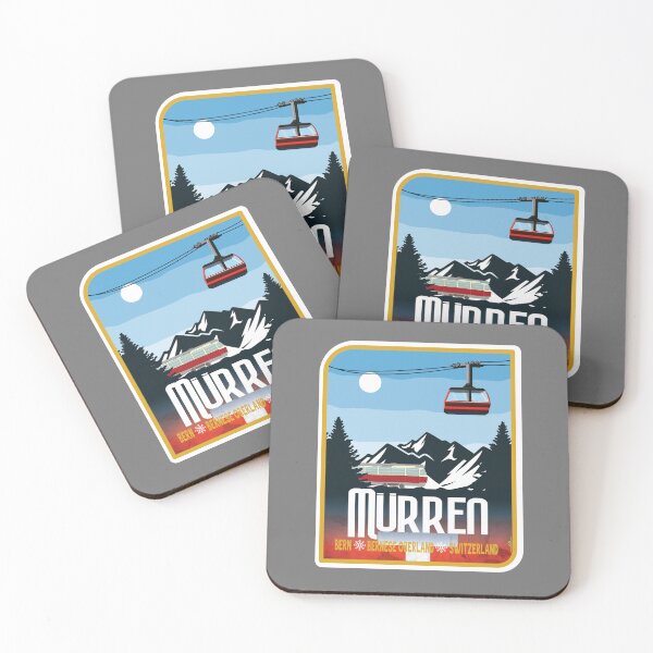 Item preview, Murren Ski Switzerland Skiing Alps Sticker T-Shirt 03 designed and sold by OuterShellUK.