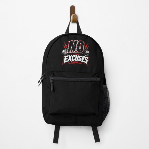 Item preview, No Excuses Funny gym motivational design for personal trainers, red and black exercise and gym lovers  designed and sold by LD ART.