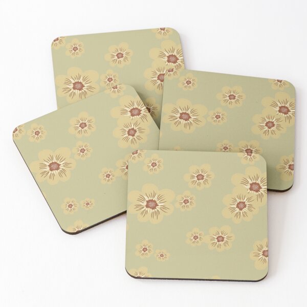 Item preview, Vintage Mustard Yellow Floral Pattern designed and sold by BaraisVisuals.